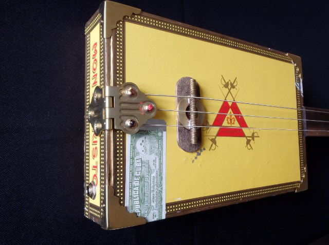 Monte Cristo Yellow cigar box guitar from Wires and Wood.